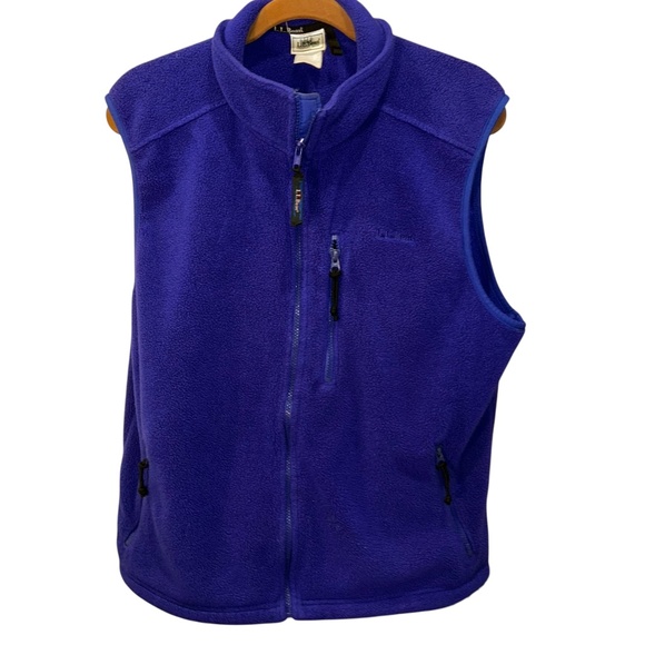 L.L. Bean royal blue fleece classic zip up vest S - Picture 1 of 4
